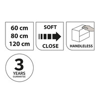 Wastafelonderkast Tiger Loft 60 cm Hoogglans Wit