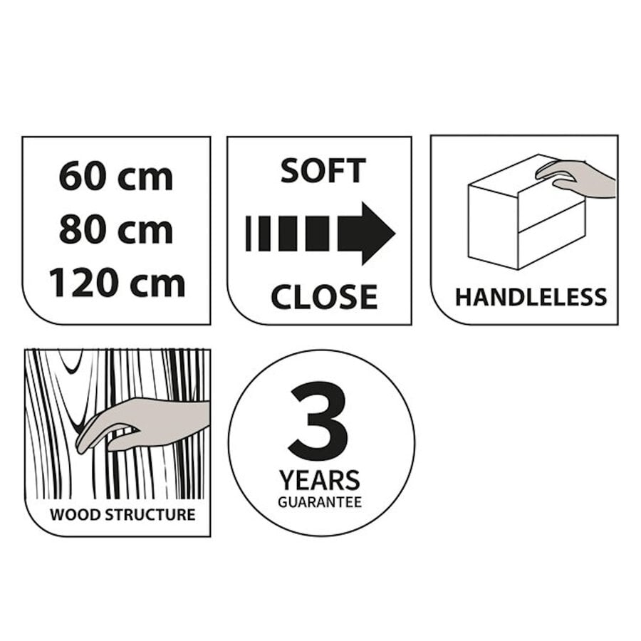 Wastafelonderkast Tiger Loft 60 cm Chalet Eik