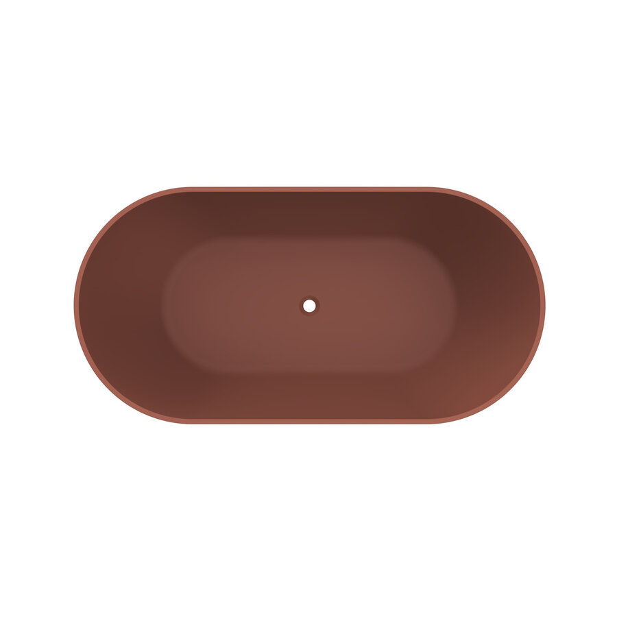 Vrijstaand Ligbad Arcqua Cusco 175x85x55 cm Mat Terracotta