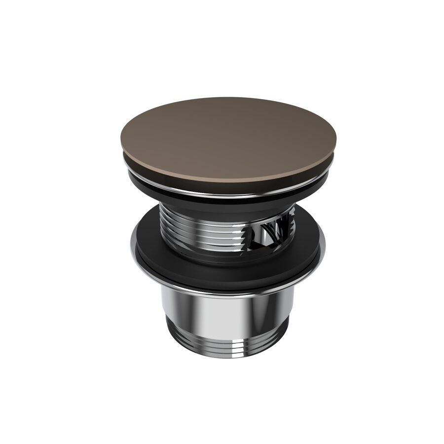 Pop-up Waste Bad Arcqua 1 1/2 Met Overloop Mat Truffel