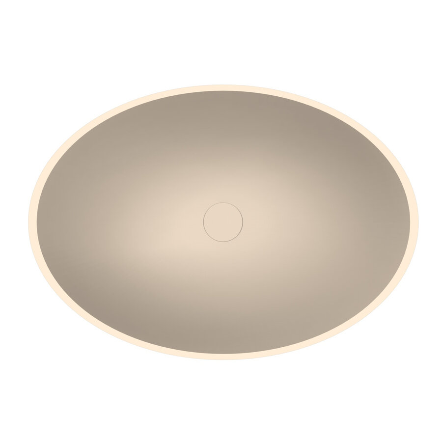 Arcqua Prince Opbouw Waskom Ovaal 49x34 Mat Zand