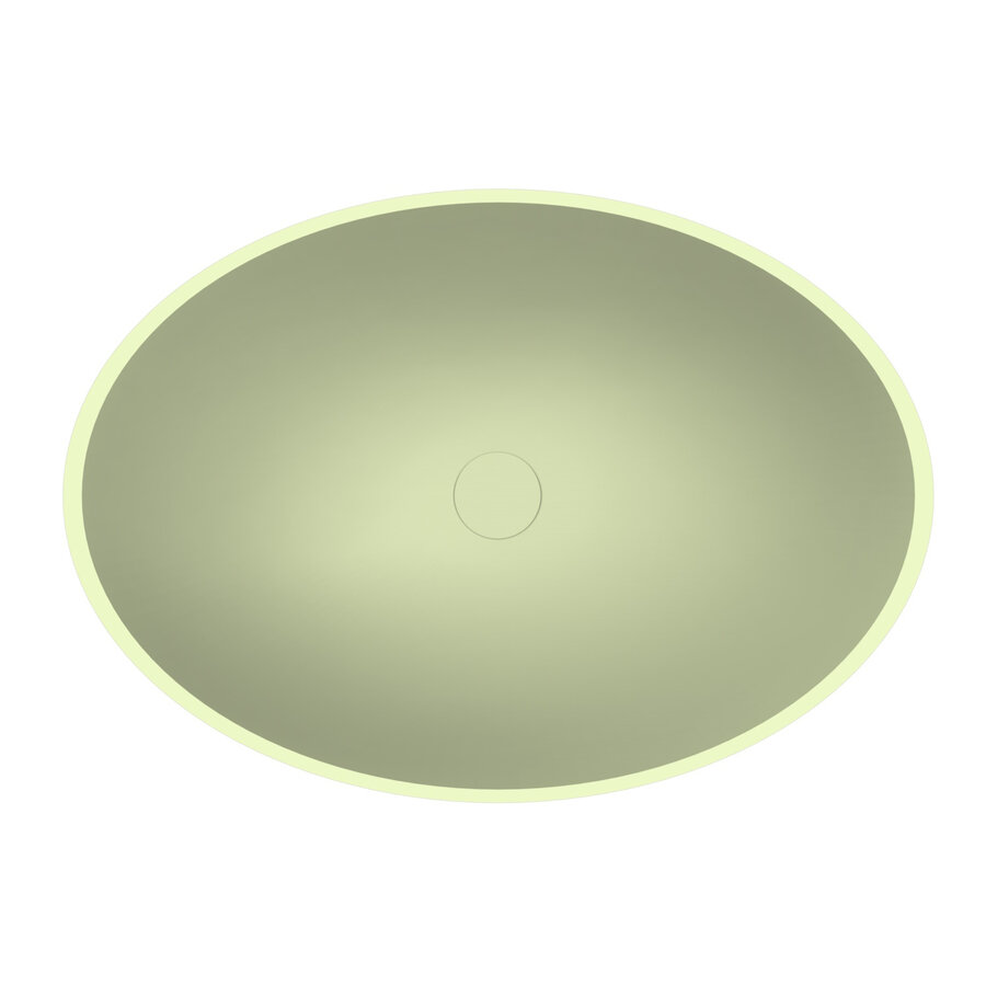Arcqua Prince Opbouw Waskom Ovaal 49x34 Mat Pastel Groen