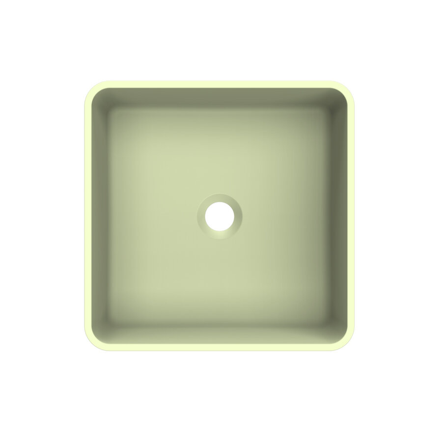 Arcqua Case Opbouw Waskom Vierkant 37x37 Mat Pastel Groen
