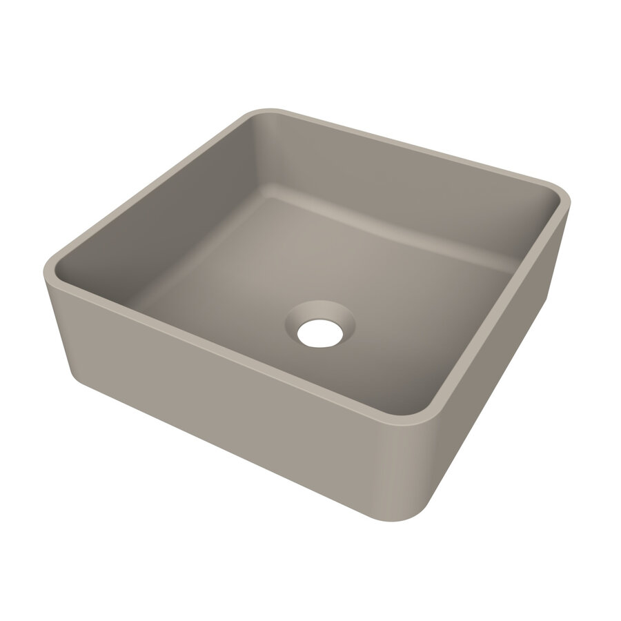 Arcqua Case Opbouw Waskom Vierkant 37x37 Mat Klei