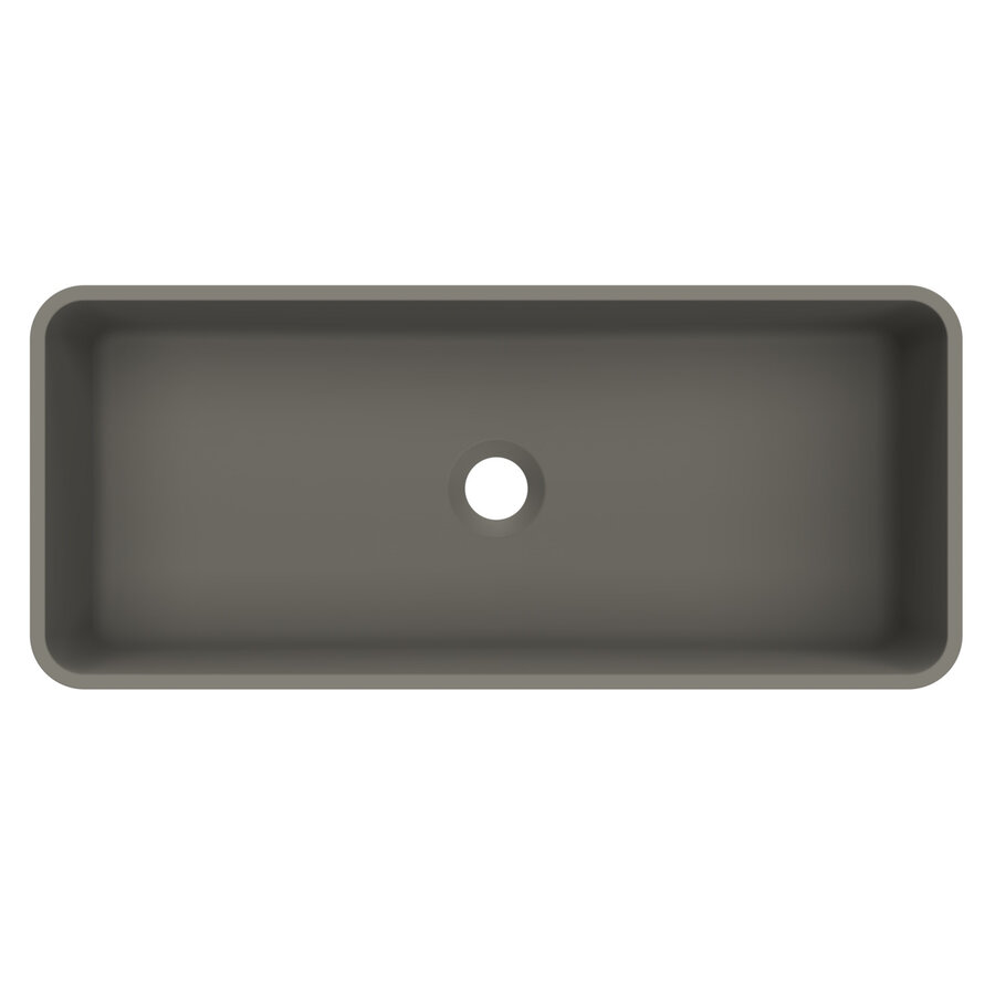 Arcqua Case Opbouw Waskom Rechthoek 60x26 Mat Quartz Grijs