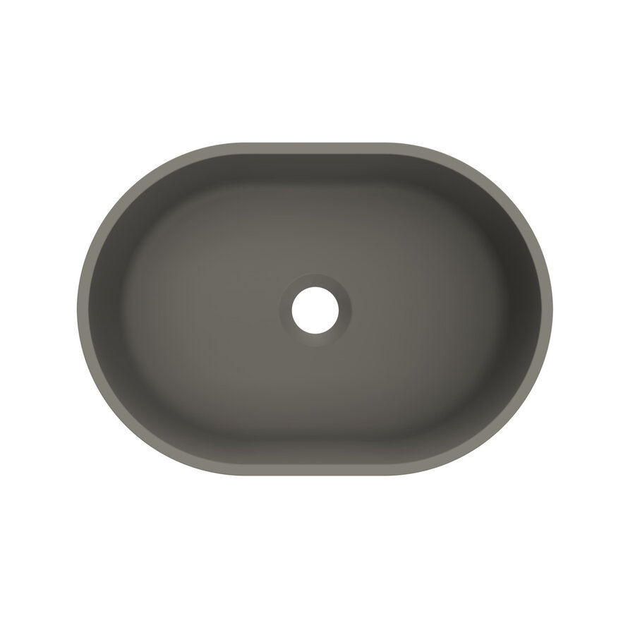 Arcqua Case Opbouw Waskom Ovaal 40x28 Mat Quartz Grijs