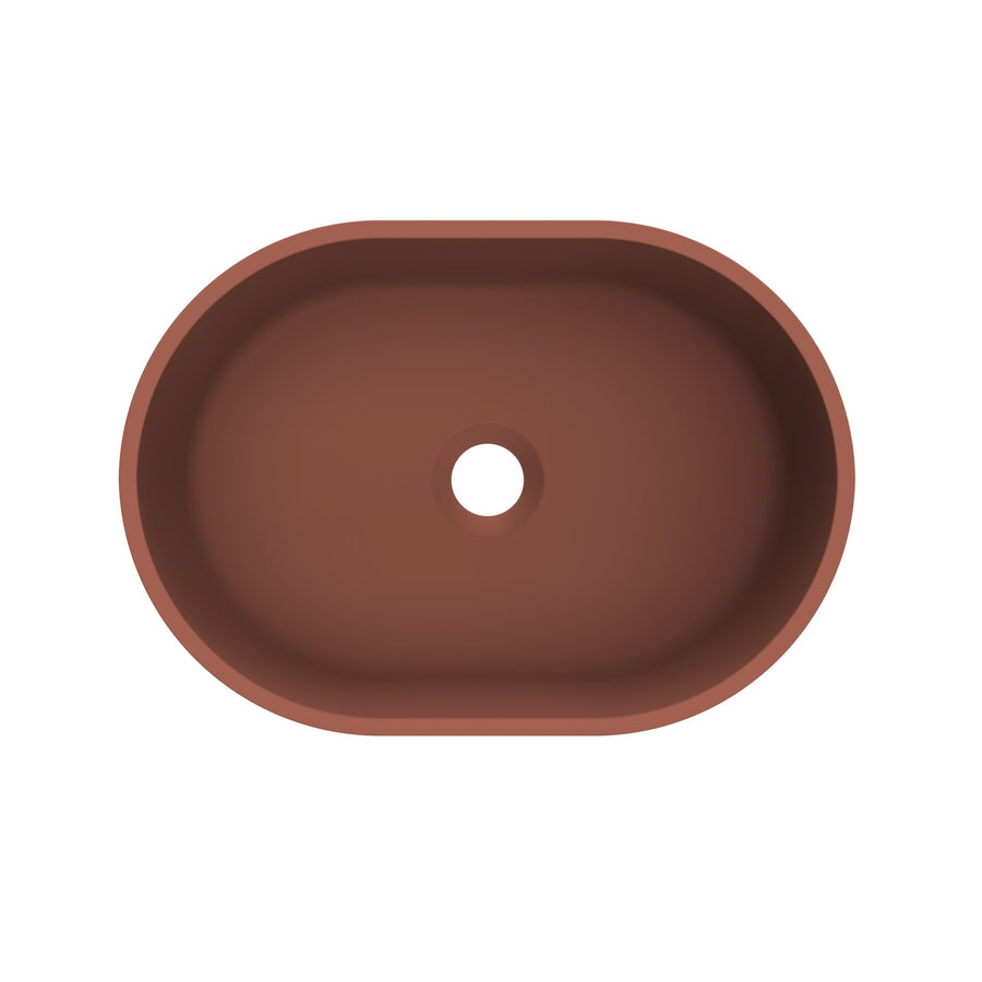 Arcqua Case opbouw waskom ovaal 40x28 mat Terracotta