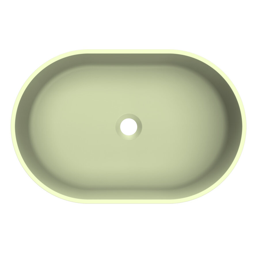 Arcqua Case Opbouw Waskom Ovaal 55x36 Mat Pastel Groen