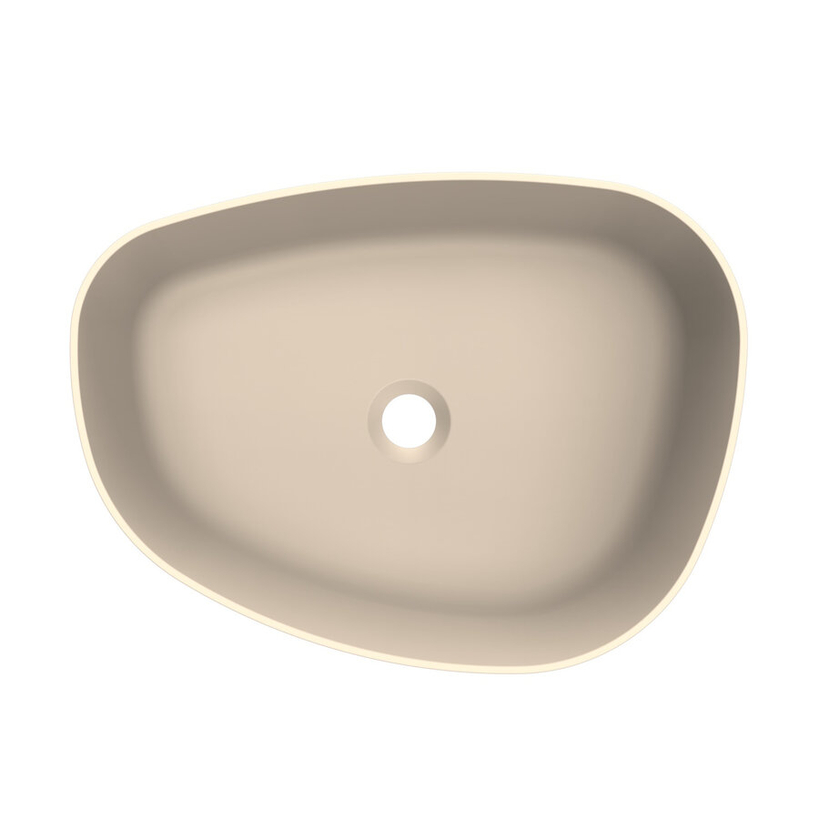 Arcqua Rocker Opbouw Waskom Organisch R 50x37 Mat Zand