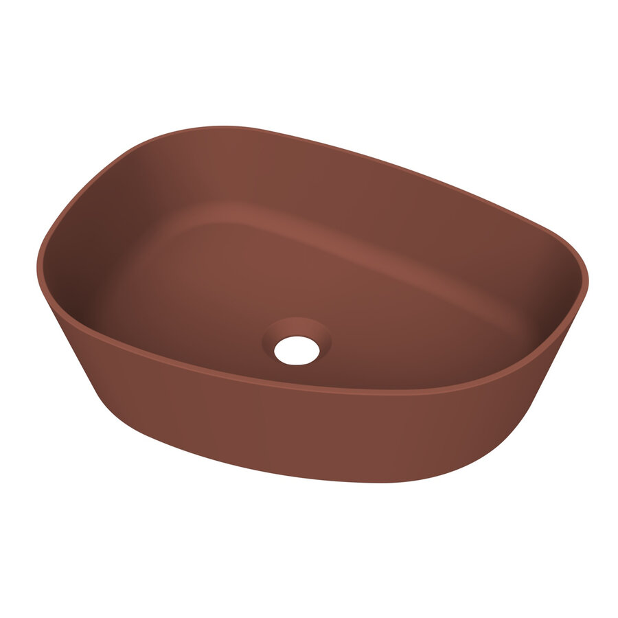 Arcqua Rocker Opbouw Waskom Organisch L 50x37 Mat Terracotta