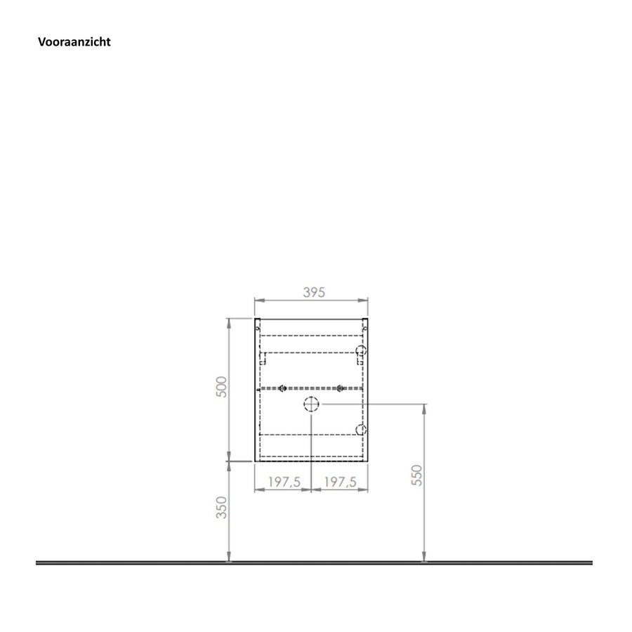 Fonteinkast Mat Zwart Arcqua Luna 40x55x28 cm Incl. Fontein Mat Zwart Zonder Overloop