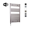 Sanicare Elektrische Radiator Sanicare HWV Met Wifi 111,8x60 cm Inox Look 730W Met Thermostaat Chroom Linksonder