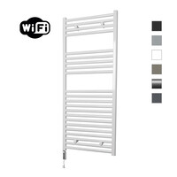 Elektrische Radiator Sanicare HWV Met Wifi 111,8x60 cm Wit 730W Met Thermostaat Wit Linksonder