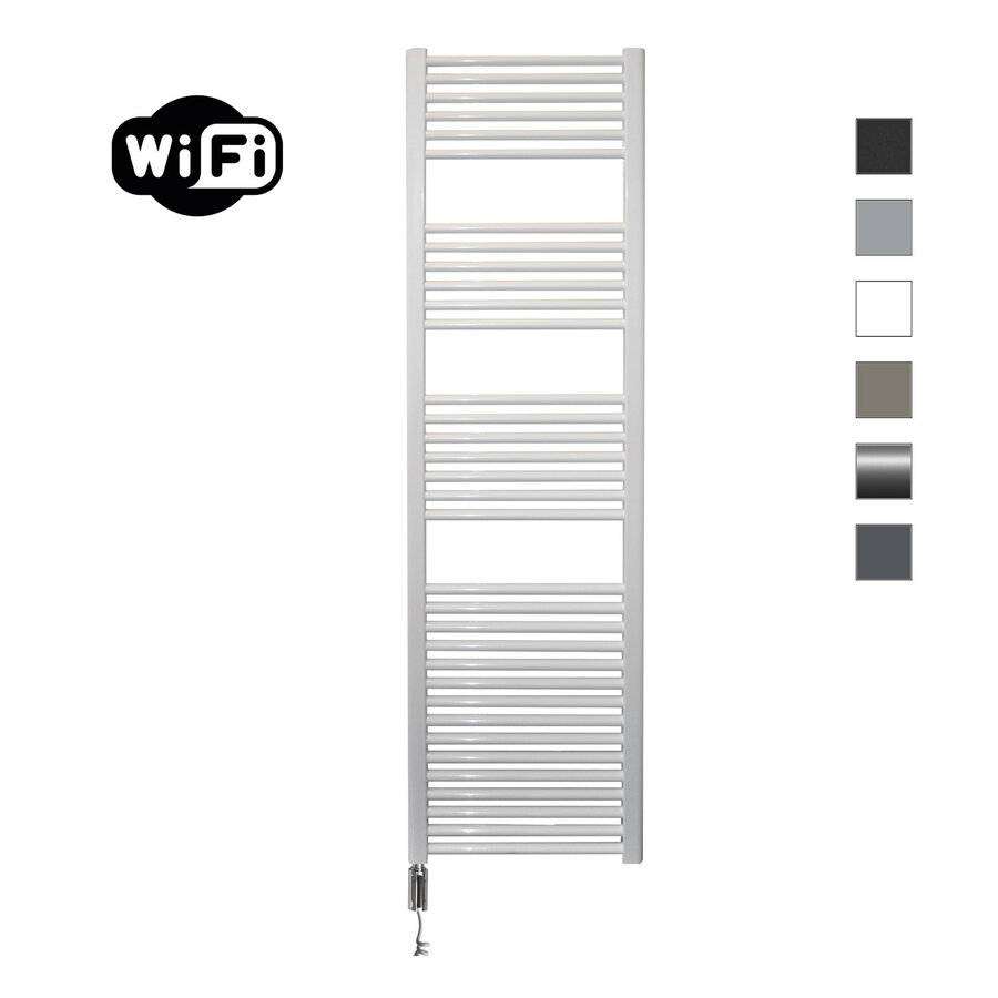 Elektrische Radiator Sanicare HWV Met Wifi 172x45 cm Wit 920W Met Thermostaat Chroom Linksonder