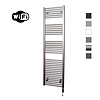 Sanicare Elektrische Radiator Sanicare HWV Met Wifi 172x45 cm Inox Look 920W Met Thermostaat Zwart Rechtsonder