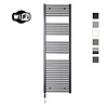 Sanicare Elektrische Radiator Sanicare HWV Met Wifi 172x60 cm Gunmetal 1127W Met Thermostaat Chroom Linksonder