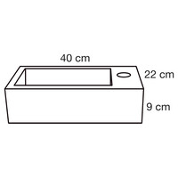 Fontein Differnz Hura I 40x22 cm Beton Donker Grijs