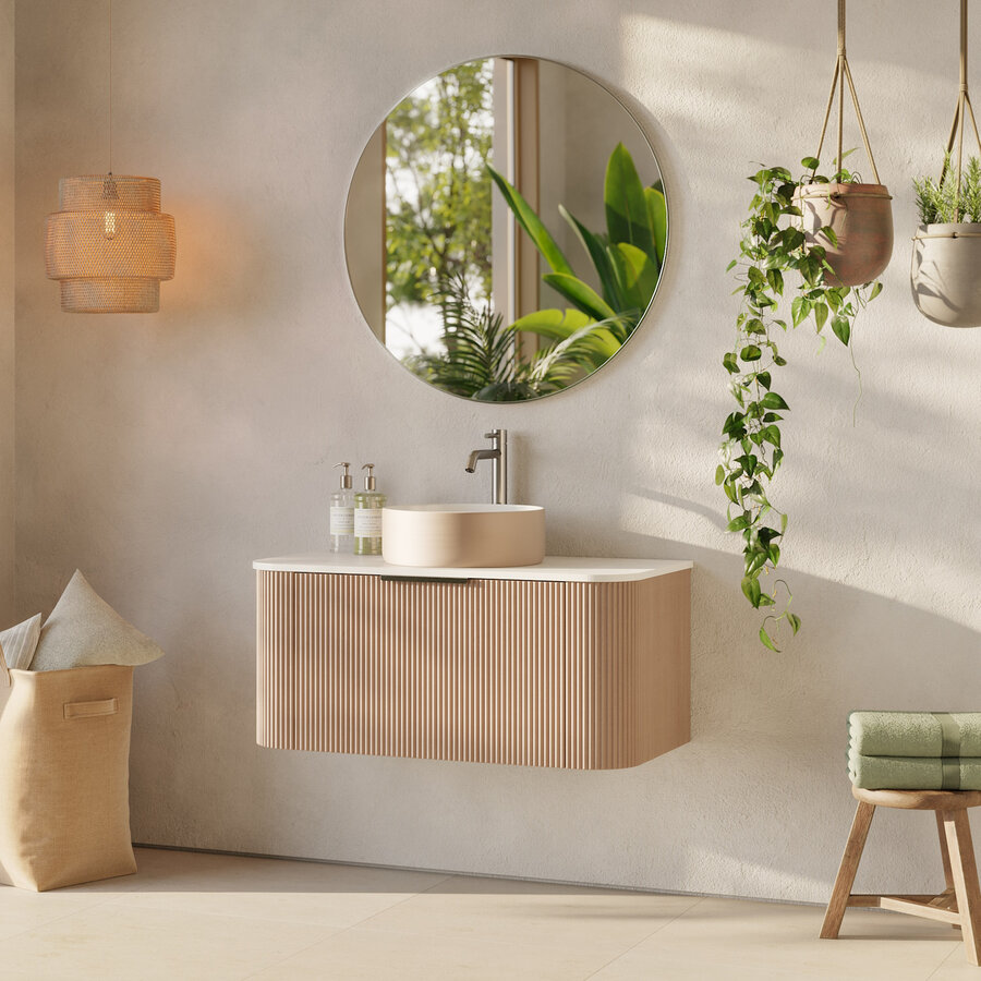 Meubelset Differnz Olle 90 cm Eiken/Wit