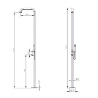 Buitendouche vrijstaand Fortifura Outdoor Original Met Handdouche Mat Zwart