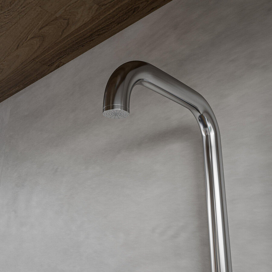 Buitendouche Fortifura Outdoor Original Wandmodel Met Handdouche Geborsteld RVS