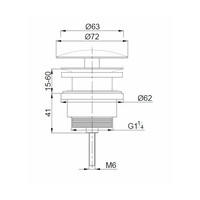 Open Afvoerplug Wiesbaden Caral 5/4" Mat Wit