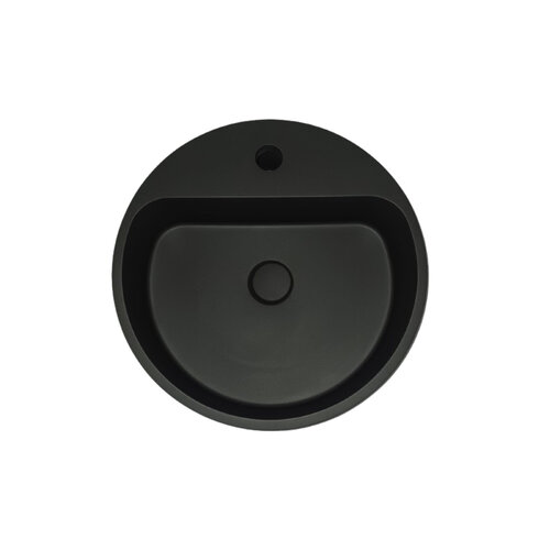 Opbouw Wastafel Sanimex Crystal Beton Halfrond Mat Grijs 