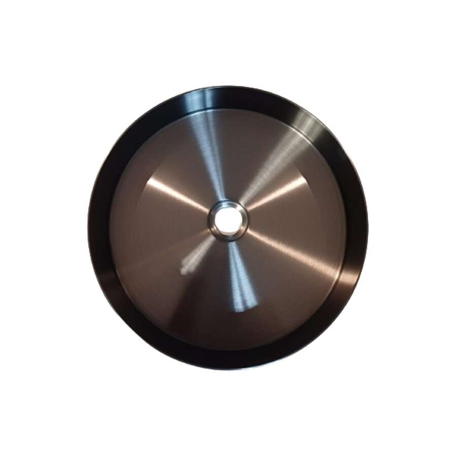 Opbouw Wastafel Sanimex Onyx RVS Rond Gunmetal