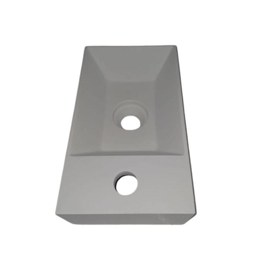 Opbouw Wastafel Sanimex Sardonyx Solid Surface Rechthoekig Wit