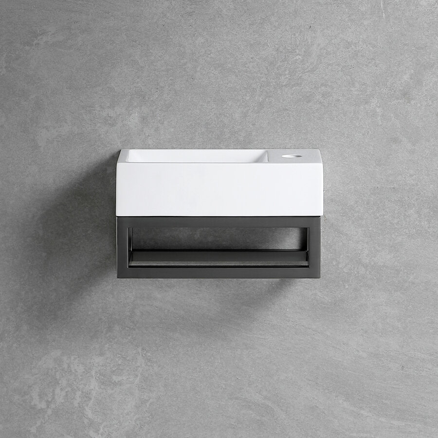 Fonteinset Best Design R-Line Moya L&R Met Frame en Kraangat Gunmetal