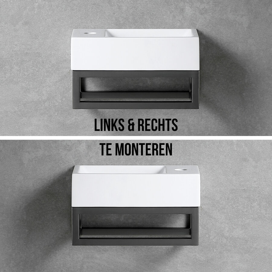 Fonteinset Best Design R-Line Moya L&R Met Frame en Kraangat Gunmetal