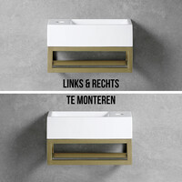 Fonteinset Best Design R-Line Nancy L&R Met Frame en Kraangat Mat Goud