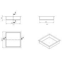 BWS Inbouwnis | 30x30x7cm | Mat Beige
