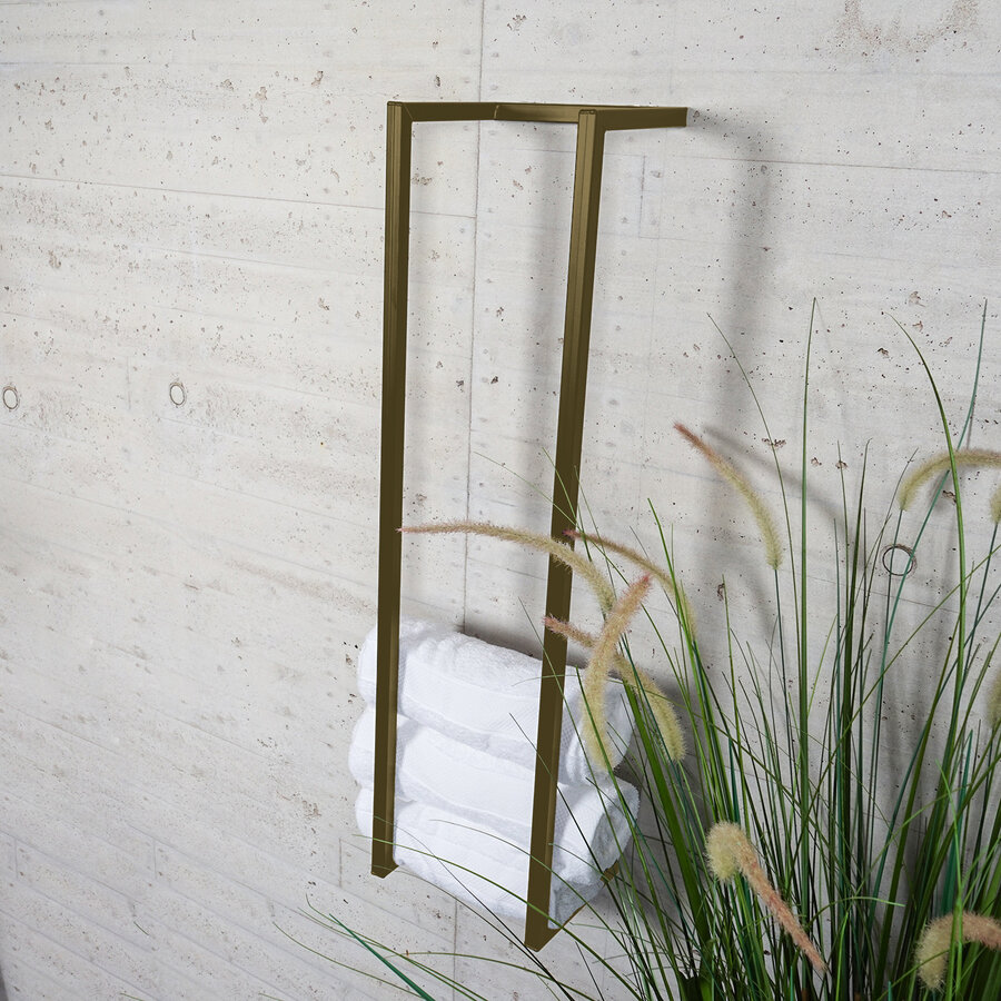 Handdoekenrek Industrieel BWS | 95x25x20cm | Mat Metallic Brown