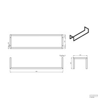 Handdoekenrek Industrieel BWS | 95x25x20cm | Mat Beige