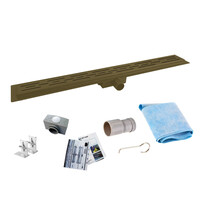 Douchegoot Flens BWS Met Uitneembaar Sifon 100 cm Mat Metallic Brown