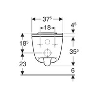 Douche WC Geberit AquaClean Glans Wit
