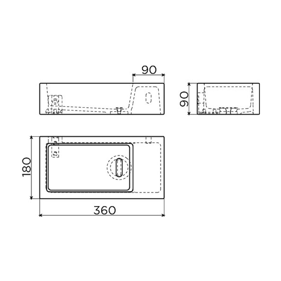 Fontein Clou Flush 36Cm Keramiek Mosterd Rechts