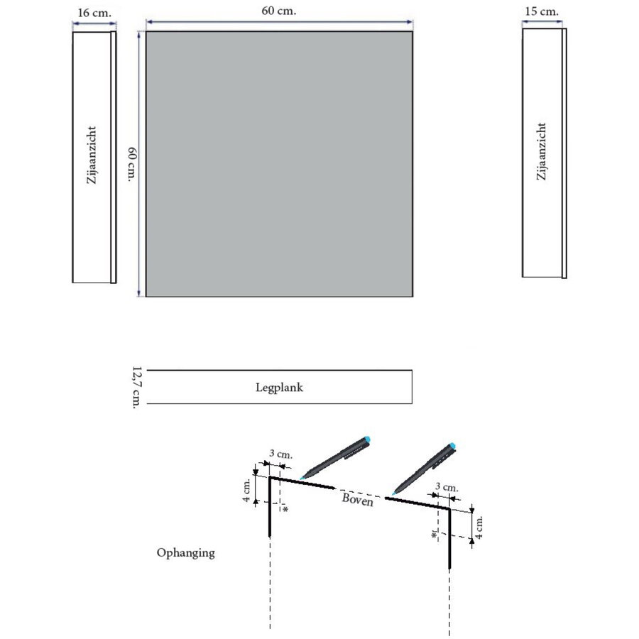 Spiegelkast Sanicare Qlassics Ambiance 60 cm 1 Deur Truffel Rechts