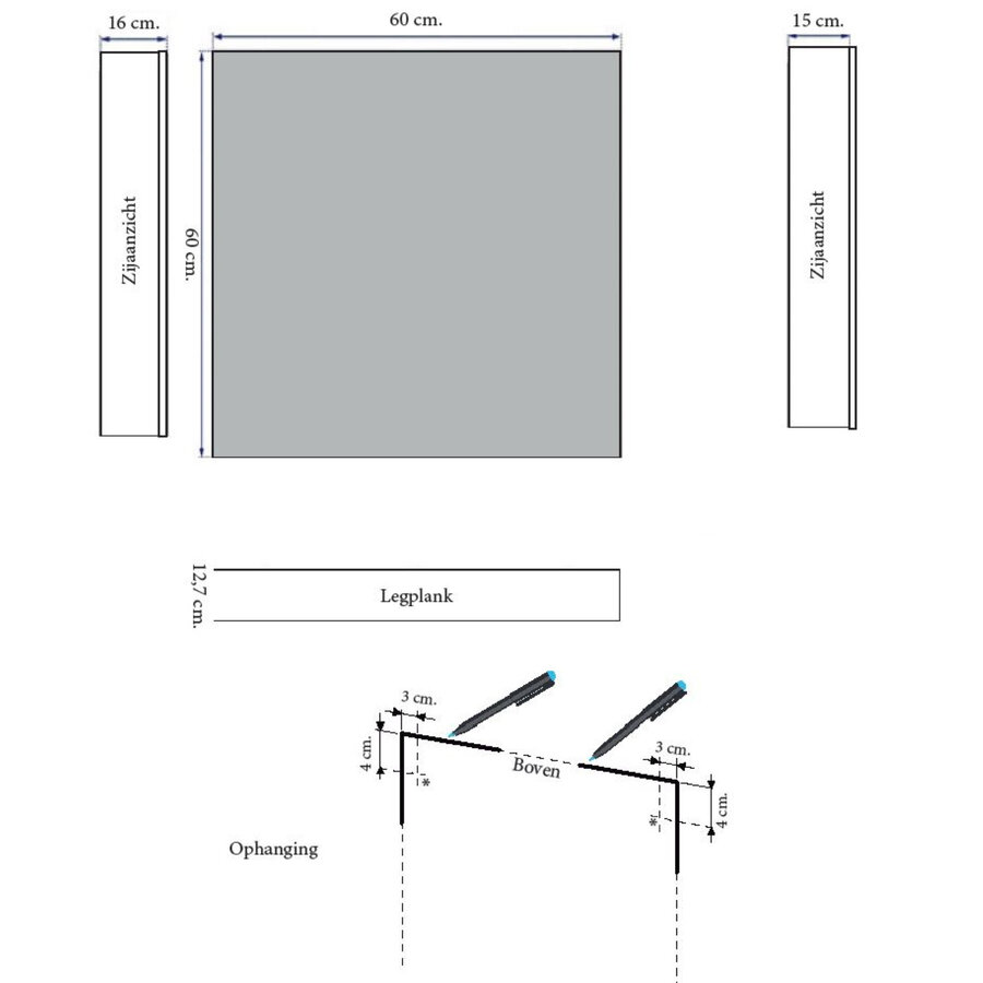 Spiegelkast Sanicare Qlassics 60 cm 1 Deur Truffel-Eiken Rechts
