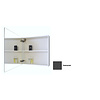Sanicare Spiegelkast Sanicare Qlassics 60 cm 1 Deur Antraciet Links