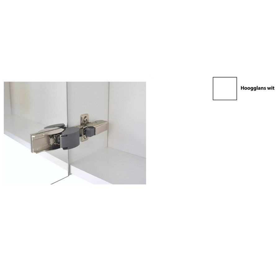 Spiegelkast Sanicare Qlassics Ambiance 60 cm 1 Deur Hoogglans Wit Rechts