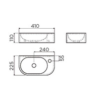 Fontein Clou InBe 7 Keramiek Wit 41x23CM