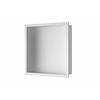 Luca Sanitair Inbouwnis Luca Sanitair 30x30x6,5cm RVS Mat Wit