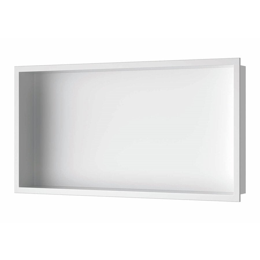 Inbouwnis Luca Sanitair 60x30x6,5cm RVS Mat Wit