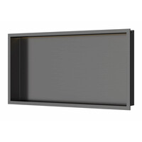 Inbouwnis Luca Sanitair 60x30x6,5cm RVS Gunmetal PVD+ LED verlichting