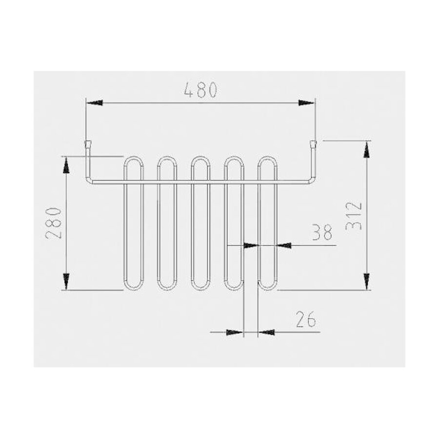 Rooster Voor Uitstortgootsteen Wiesbaden Banks 48x32 cm Mat Zwart