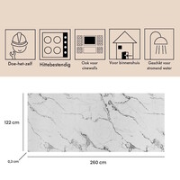 Wandpaneel Isodeco Onyx Black Gold 120x260 cm Waterbestendig Hoogglans (Doosinhoud 3.17 m2)