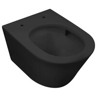 Wandcloset Wiesbaden Vesta Rimless Tornado Flush Met Softclose & Quickrelease Toiletzitting Mat Zwart
