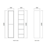Kolomkast BWS Riga 160 cm Latte