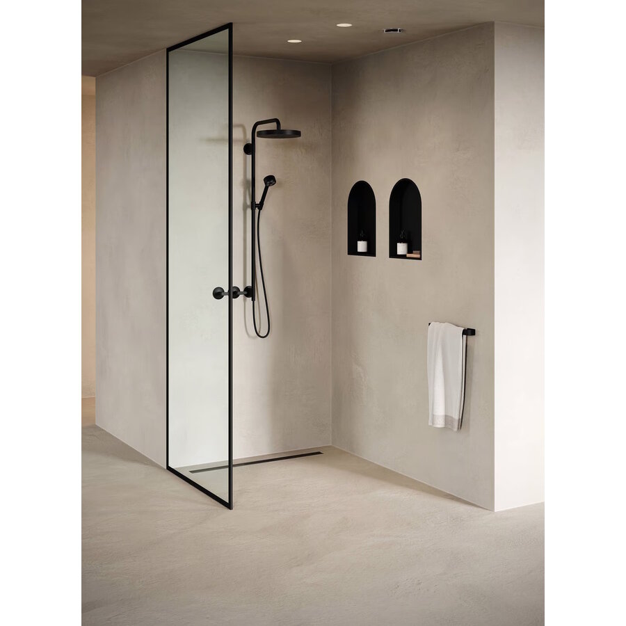 Inbouwnis Looox BoX Arc 32x7x47 cm Mat Zwart